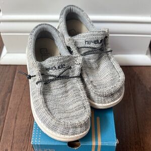 Hey Dude Wally Youth Gray Slip-On Shoes, 13